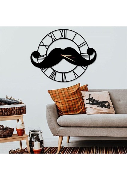 Duvar Saatı Bıyık Roma Rakam
