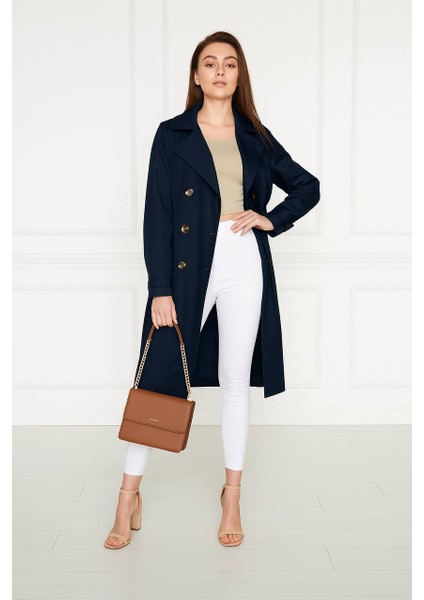 Astarsız Cepli Düğmeli Kuşaklı Yazlık Trenç modelleri