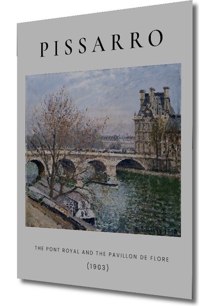 Dekoratif Ahşap Dikdörtgen Tablo Pissarro Köprüde Manzara fiyatları