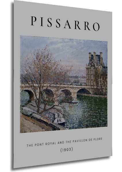 Dekoratif Ahşap Dikdörtgen Tablo Pissarro Köprüde Manzara modelleri