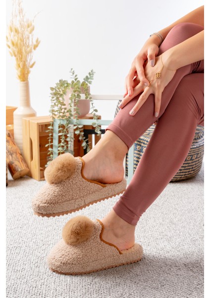 Kadın Ev Terliği Ponpon Şık Giyim Hediyelik Çeyiz Bohça Misafir Terliği fiyatları