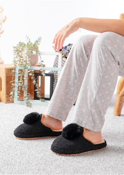 Kadın Ev Terliği Ponpon Şık Giyim Hediyelik Çeyiz Bohça Misafir Terliği fiyatları