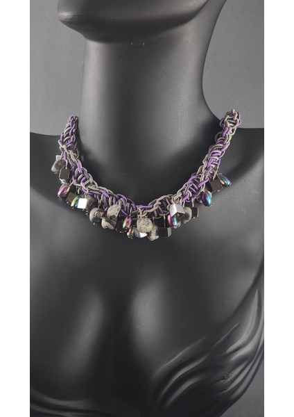 Özel Tasarım Jasper ve Hematit Doğal Taş Kolye (44CM) fiyatları