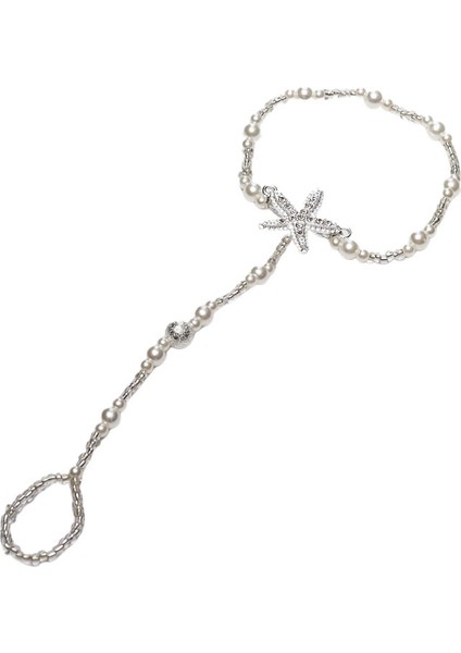 Avrupa ve Amerikan Taklit Inci Elastik Ip Ayak Bileği Bileziği Elmas Deniz Yıldızı Boncuklu Yapay Elmas Ayak Süsleri Mavi Turkuaz Set Süsler (Yurt Dışından) fiyatları