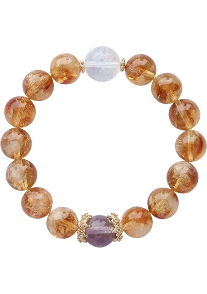 Chuling Doğal Kristal 2025 Yeni Orijinal Tasarım Sarı Kule Kristal Bilezik Kadın Bileziği (Yurt Dışından)