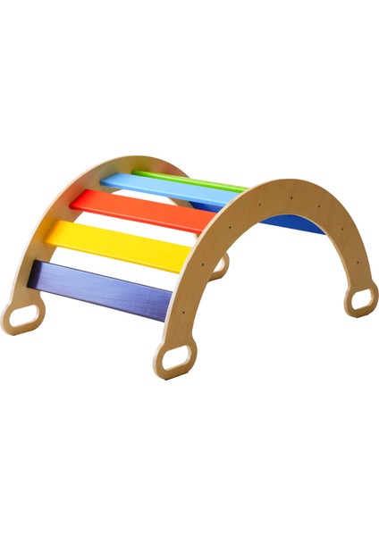 Doğal Ahşap Üçgen Oyun Parkuru Oyun Alanı 3'lü Pikler Set indirimleri