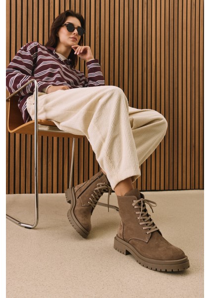 , Kadın Hakiki Deri Bot 153359Z3052 Vizon fiyatları