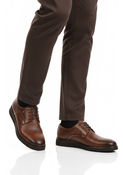 Taba Hakiki Deri Bağcıklı Erkek Klasik Ayakkabı