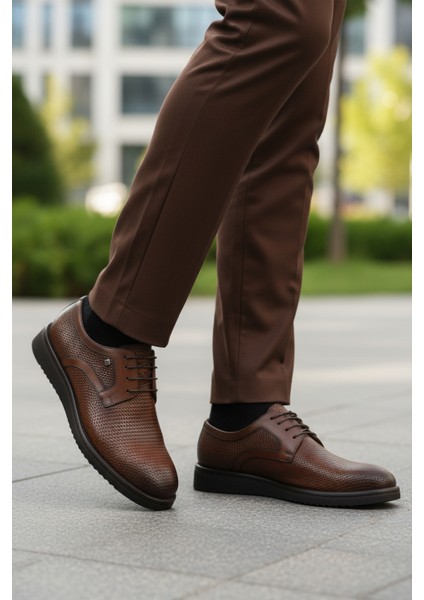 Taba Hakiki Deri Bağcıklı Erkek Klasik Ayakkabı modelleri