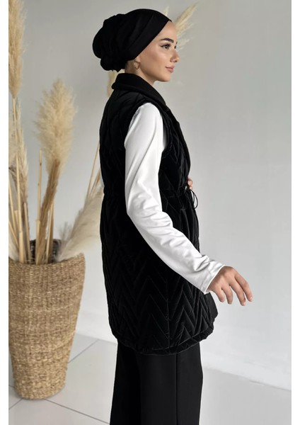 Astarlı Bel Lastikli Tesettür Şişme Yelek P-00018928 fiyatları