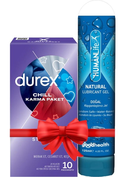 Chill Prezervatif 10'lu + Humanlife 125 ml Doğal Kayganlaştırıcı Jel Lubricant