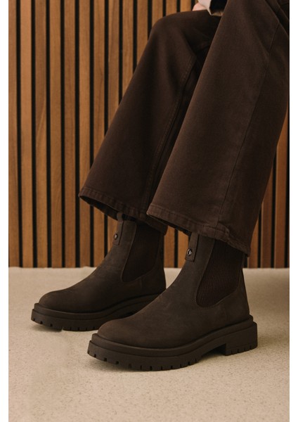 , Kadın Hakiki Deri Bot 153359Z3102 Kahve