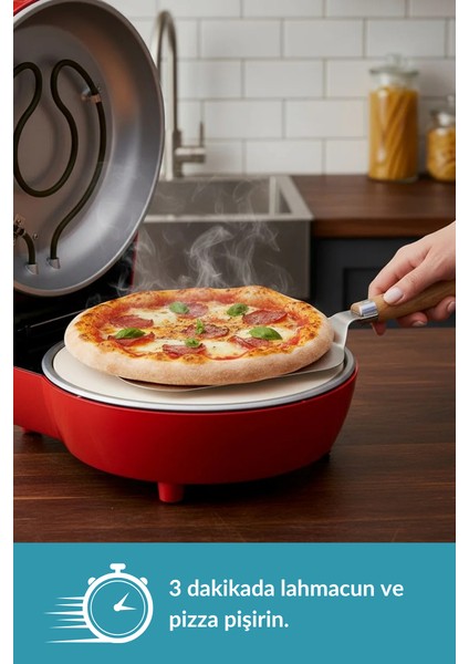 | Çok Amaçlı Taş Fırın | Pizza, Lahmacun, Ekmek ve Tandır Yapma Makinesi- Dm SO07 - Siyah, Kırmızı, Beyaz modelleri
