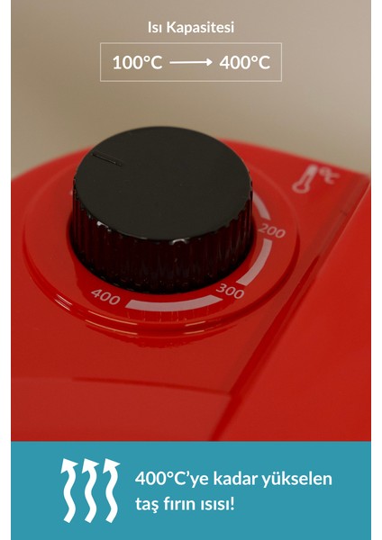 | Çok Amaçlı Taş Fırın | Pizza, Lahmacun, Ekmek ve Tandır Yapma Makinesi- Dm SO07 - Siyah, Kırmızı, Beyaz