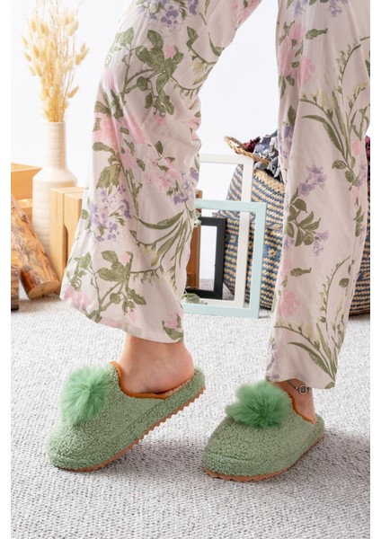 Kadın Ev Terliği Ponpon Şık Giyim Hediyelik Çeyiz Bohça Misafir Terliği fiyatları