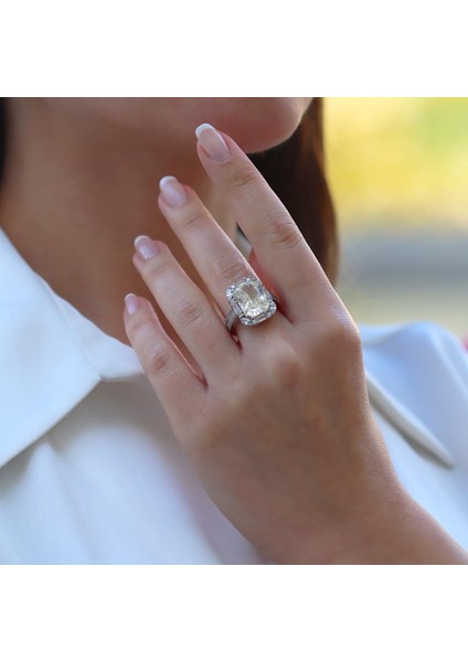 Emerald Icecut Taşlı Gümüş Yüzük fiyatları