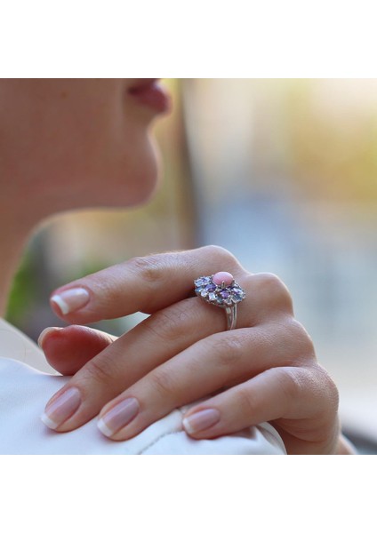 Aria Stone Serisi Renkli Gümüş Yüzük fırsatları