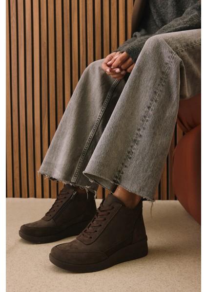 , Kadın Hakiki Deri Bot 153359Z3752 Kahve