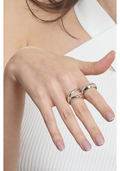 Kadın Iki Parmak Tasarım Yüzük