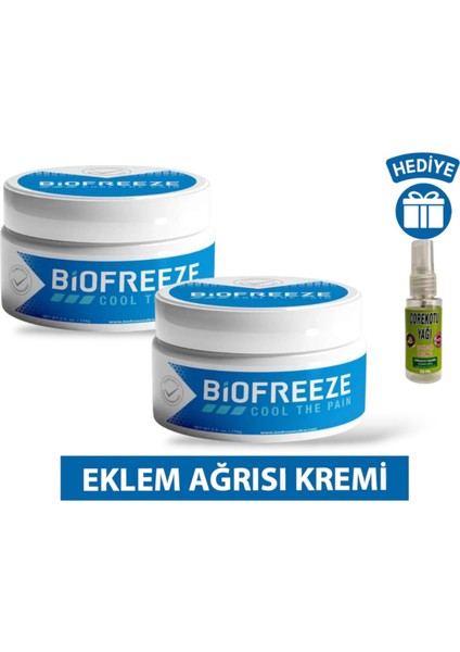 Biofreeze Bitkisel Içerikli Ağrı Masaj Kremi 150 ml x 2 Adet + Çörek Otu Yağı 30 ml Hediye