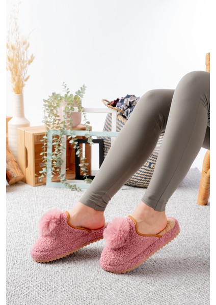 Kadın Ev Terliği Ponpon Şık Giyim Hediyelik Çeyiz Bohça Misafir Terliği modelleri