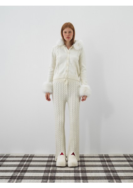 Kadın Ekru Doğal Yün Dokulu Oversize Ceket fiyatları