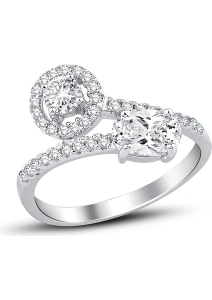 Yanları Pırıltılı Taşlarla Süslenmiş Çapraz Model Sky Diamond