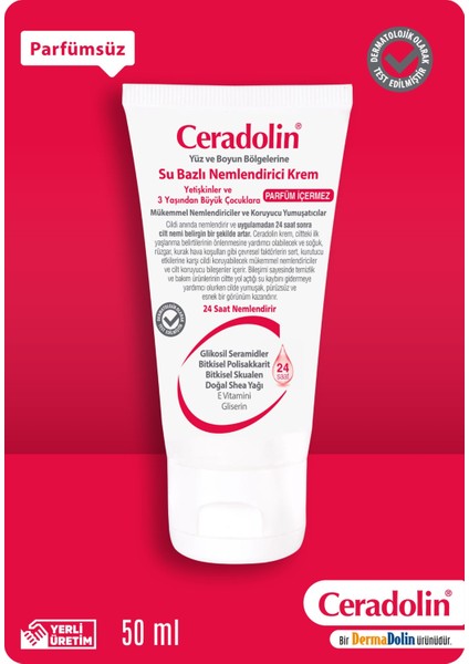 Parfümsüz Su Bazlı 50 ml Nemlendirici Krem