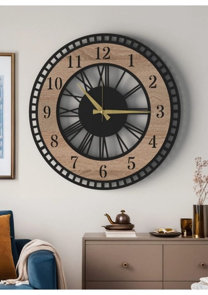 Modern Ahşap Duvar Saati Sağlam **çok Şık** ve Birarada..no:66 modelleri