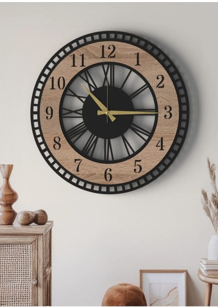 Modern Ahşap Duvar Saati Sağlam **çok Şık** ve Birarada..no:66 fırsatları