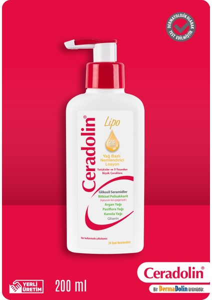 Lipo Yağ Bazlı Nemlendirici Losyon 200 ml