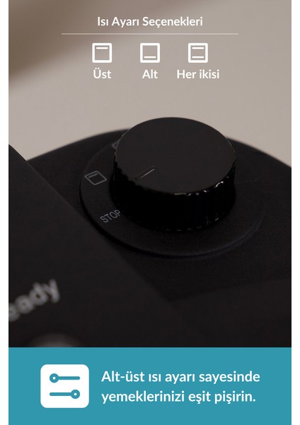 | Çok Amaçlı Taş Fırın | Pizza, Lahmacun, Ekmek ve Tandır Yapma Makinesi - Dm SO07 - Siyah, Kırmızı, Beyaz