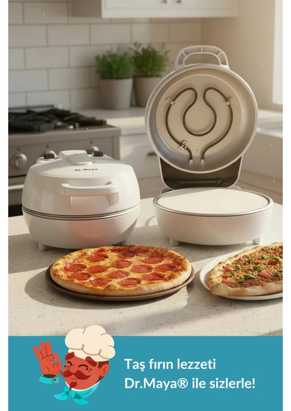 | Çok Amaçlı Taş Fırın | Pizza, Lahmacun, Ekmek ve Tandır Yapma Makinesi - Dm SO07 - Siyah, Kırmızı, Beyaz