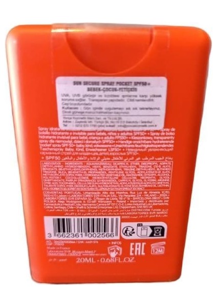 Sun Secure Spray Pocket SPF50+ 20 ml fiyatları