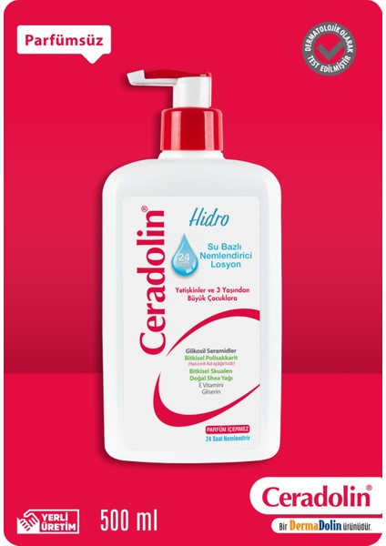 Hidro 500 ml Su Bazlı Vücut Losyonu