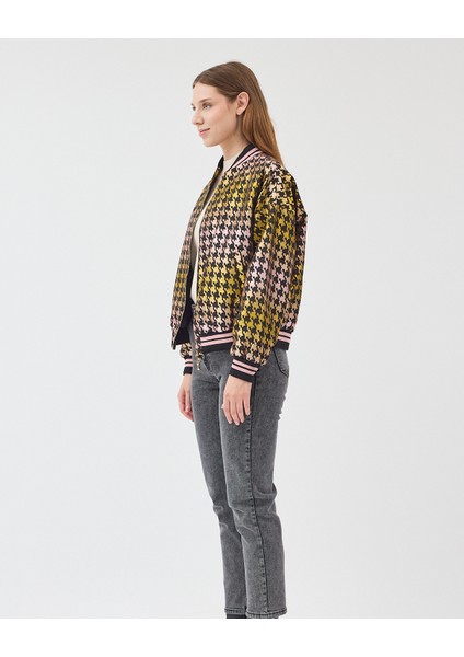 Kadın Full Fermuar Kapamalı Oversize Ribana Yaka Detaylı Ceket fırsatları