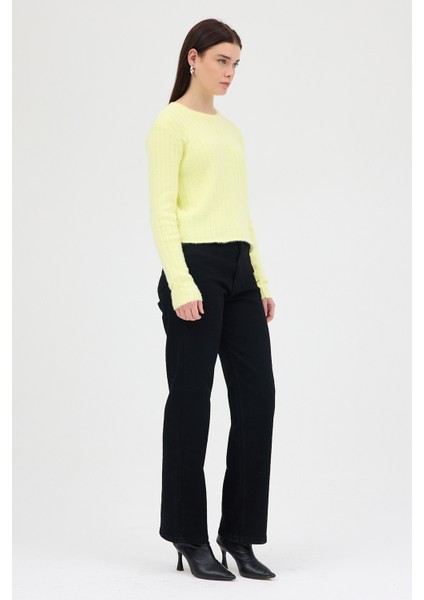 Sarı Bisiklet Yaka Uzun Kol Kadın Kazak 2412 fırsatları