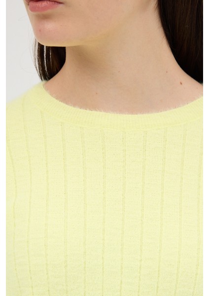 Sarı Bisiklet Yaka Uzun Kol Kadın Kazak 2412 indirimleri