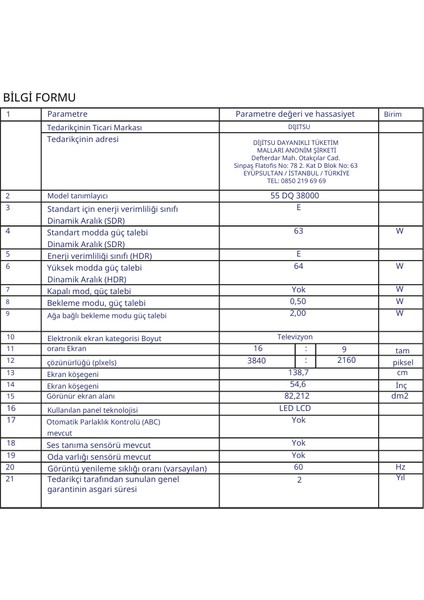 55 Dq 38000 55'' 139 Ekran Uydu Alıcılı 4K Ultra Hd QLED Google Tv indirimleri