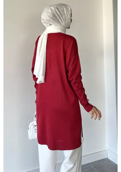 Desenli Ön Düğmeli Tesettür Triko Hırka (M-L-Xl Uyumludur) P-00018882 indirimleri