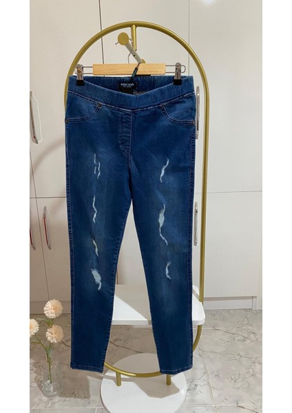 Enimon Lazerli Yırtık Denim Tayt Pantolon fiyatları