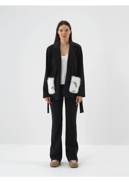 Kadın Lacivert Modal Dokulu Oversize Ceket fiyatları