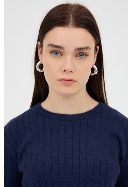 Laci Bisiklet Yaka Uzun Kol Kadın Kazak 2412