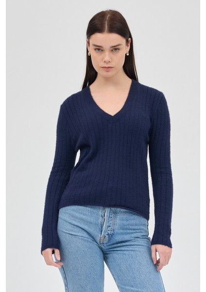 Laci V Yaka Triko Kadın Kazak 2217 fiyatları