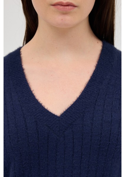 Laci V Yaka Triko Kadın Kazak 2217 indirimleri