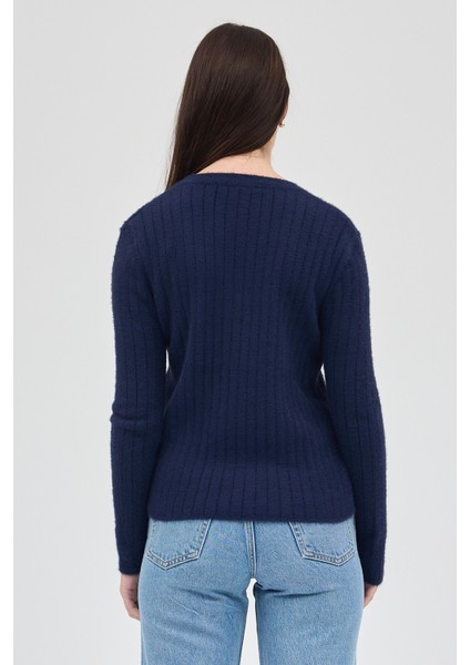 Laci V Yaka Triko Kadın Kazak 2217