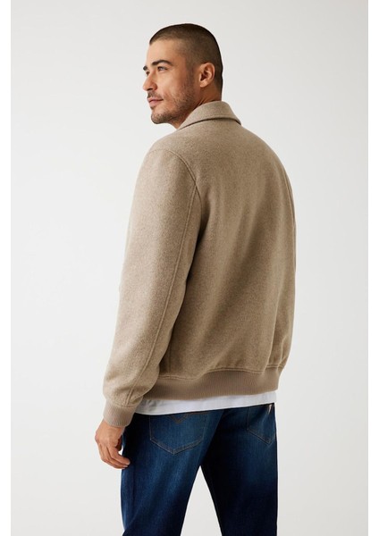 Erkek Warm Yün Karışımlı Ceket - Bej fiyatları