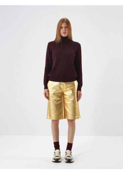 Kadın Gold Pamuk Dokulu Oversize Şort fiyatları