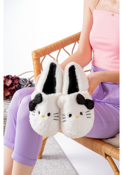 Yumuşak Tüylü Peluş Panduf Ev Kadın Panduf