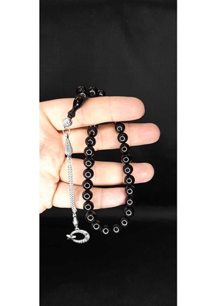 Çubuk Kehribar Tesbih Küre Kesim Siyah Renk T-376 indirimleri